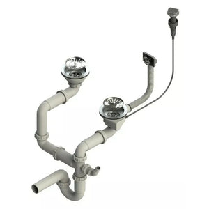 Zweikammer-Siphon – automatisch – verchromt