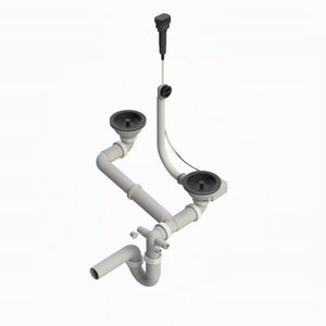 Zweikammer-Siphon – Automatisch – Schwarz