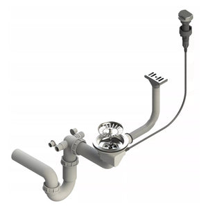 Einzelbecken-Siphon für Atena-Spüle – Automatisch – Chrom