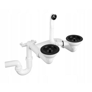 Zweikammer-Siphon – Manuell – Schwarz