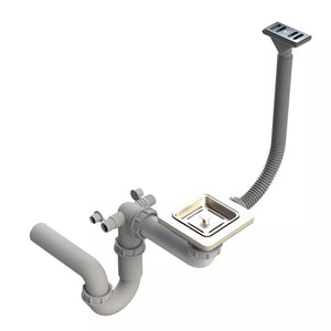 Einzelbecken-Siphon für York-Spülbecken – Manuell – Chrom